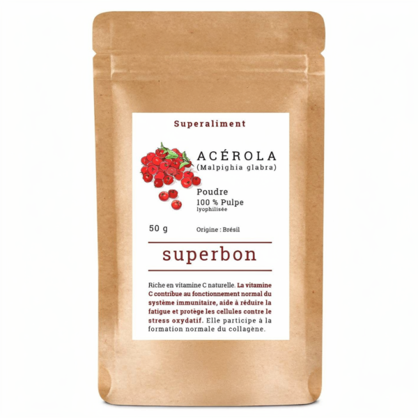 Acérola en Poudre, Vitamine C Naturelle